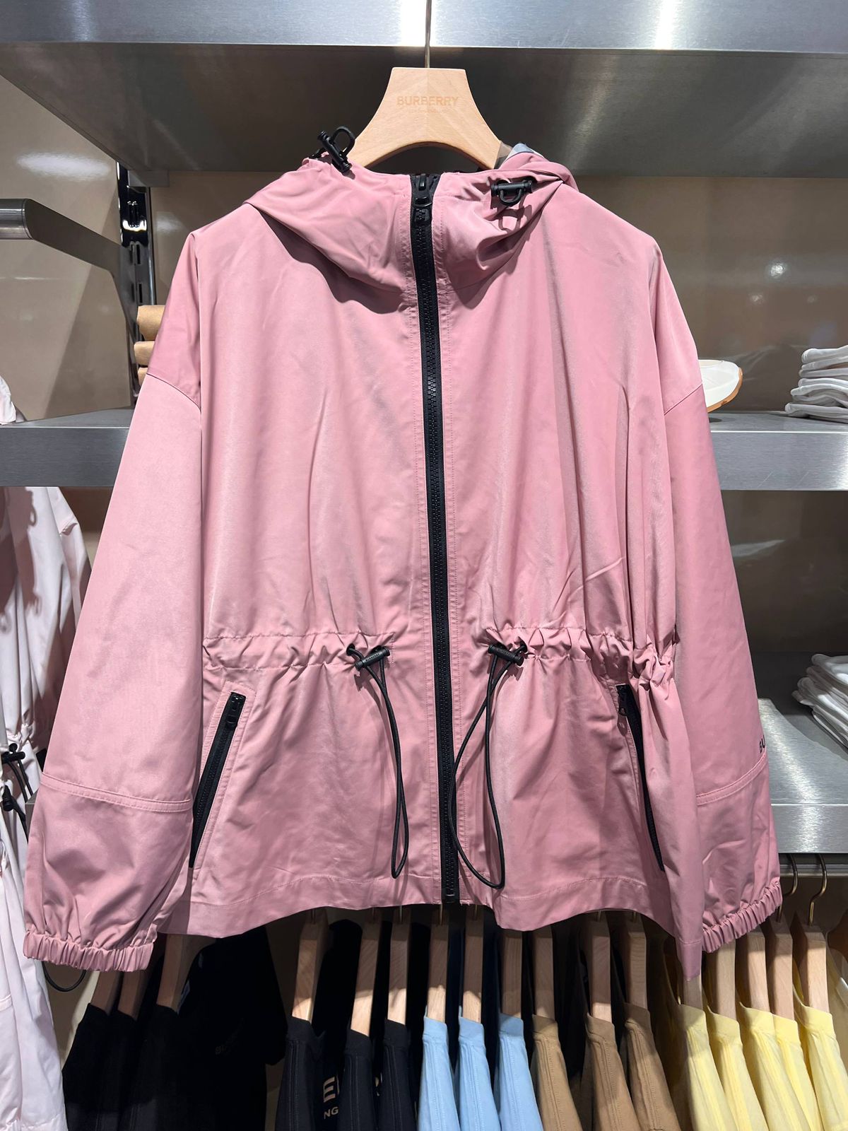 Drawcord Waist Hooded Jacket