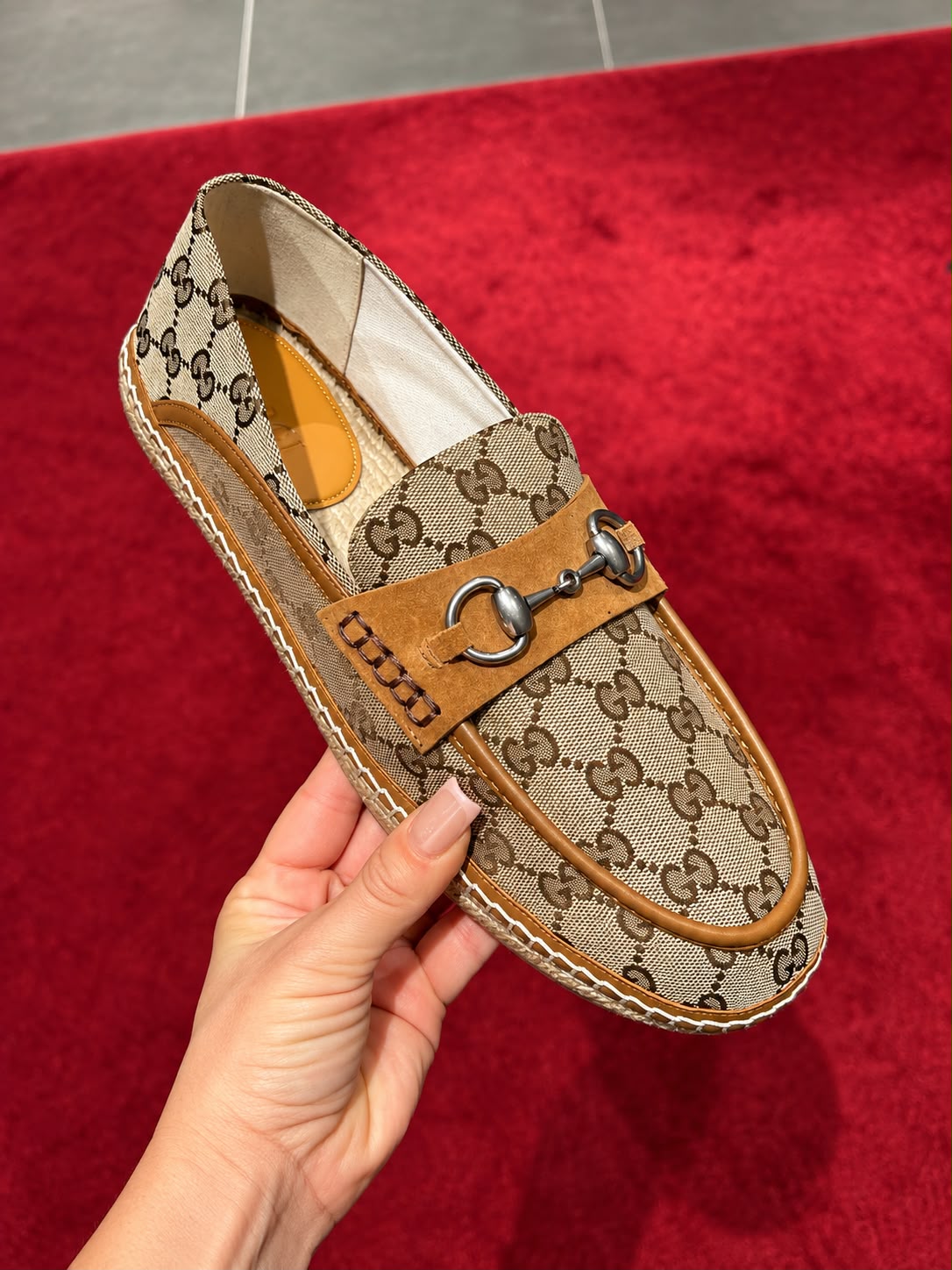 Horsebit GG Supreme Espadrille Loafer