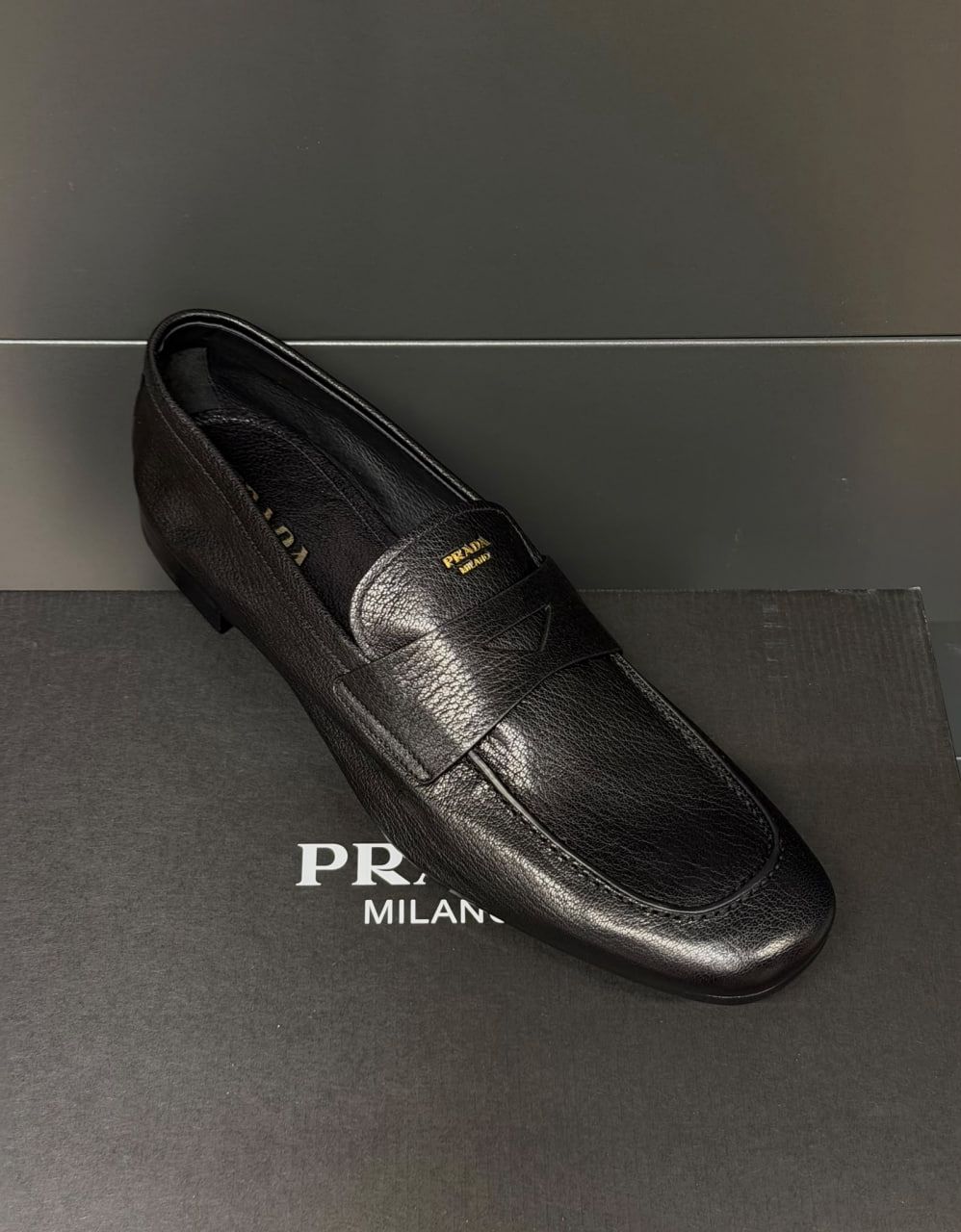 Brushed Leather Loafers