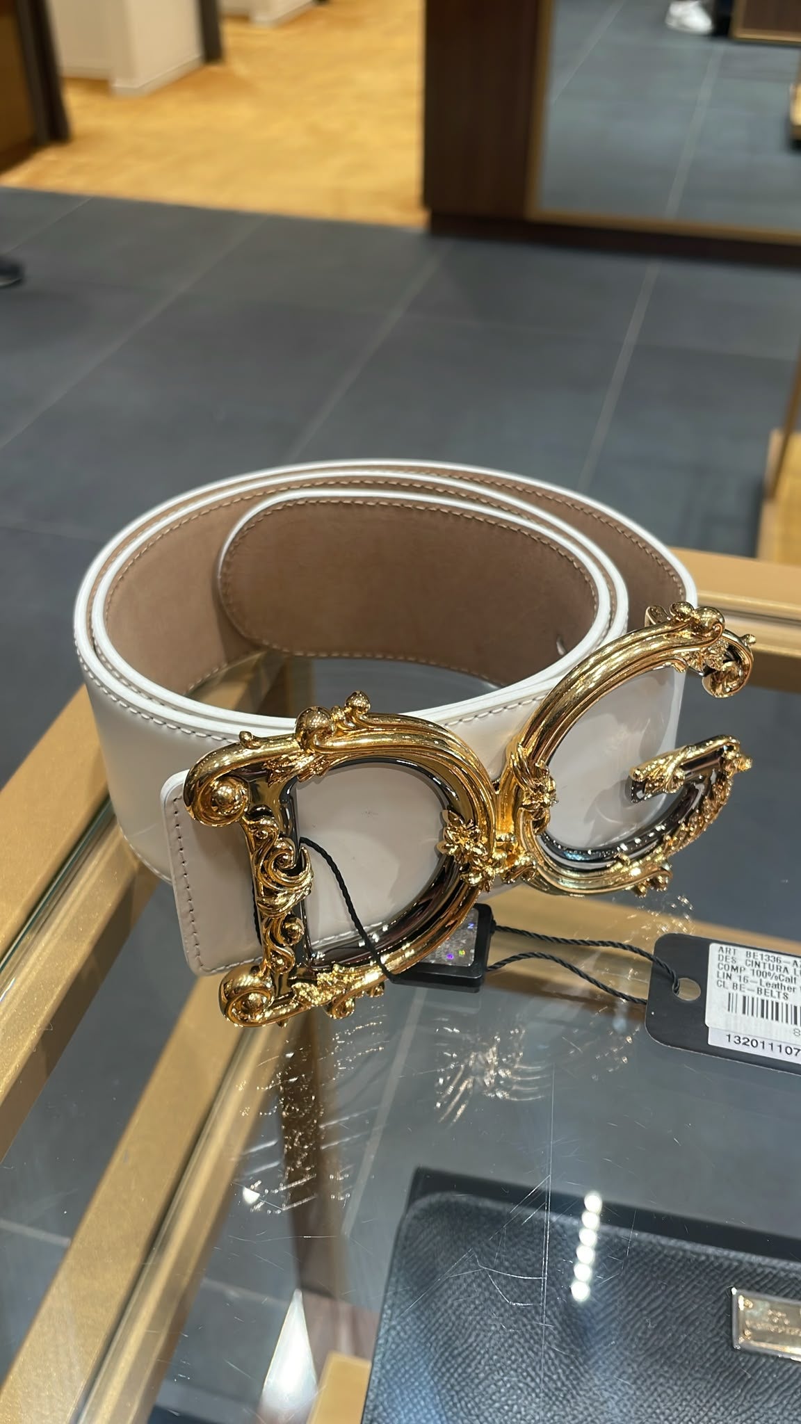 DG Logo Belt in Calfskin