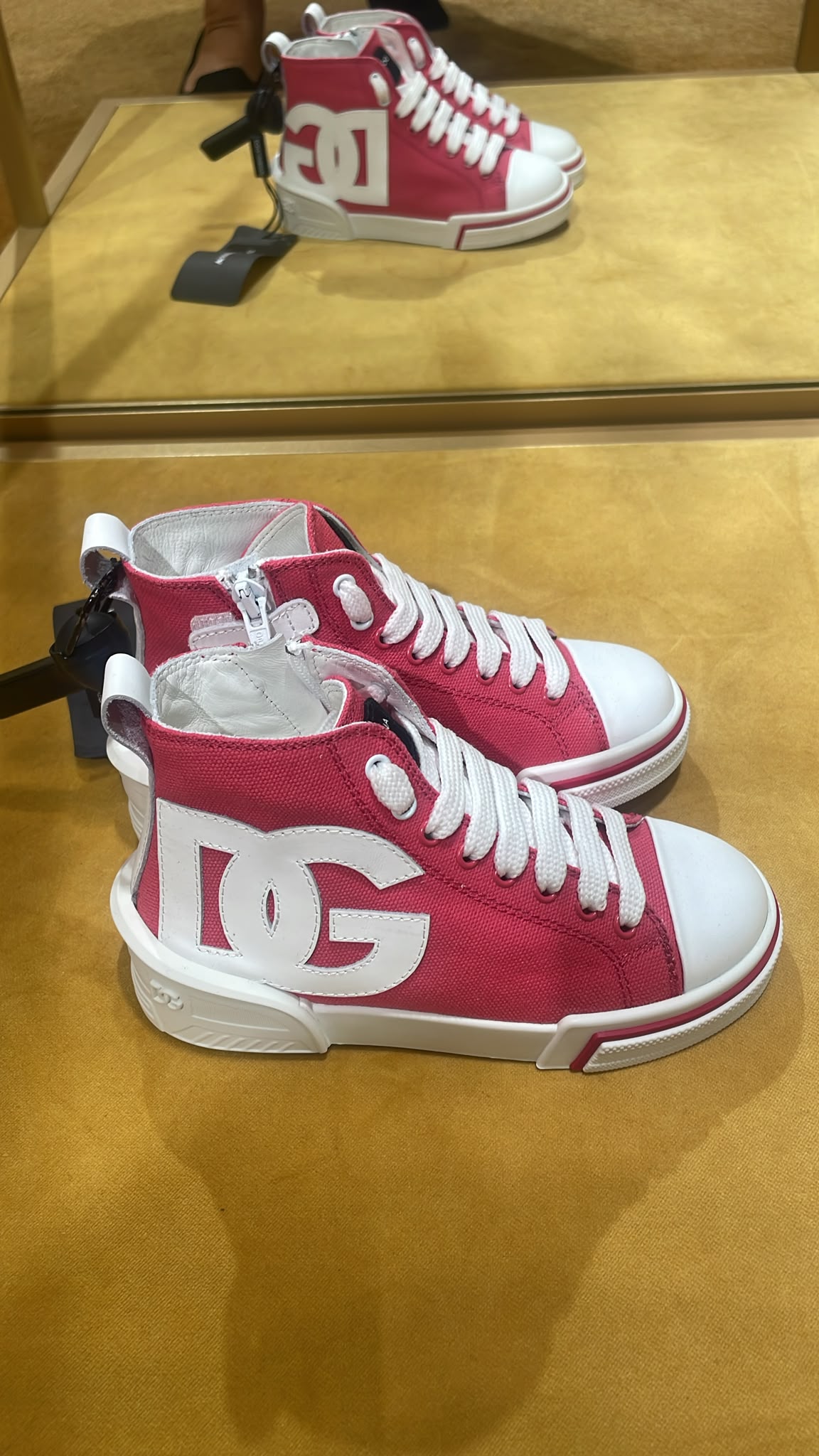 DG Logo High-Top Sneakers in Canvas
