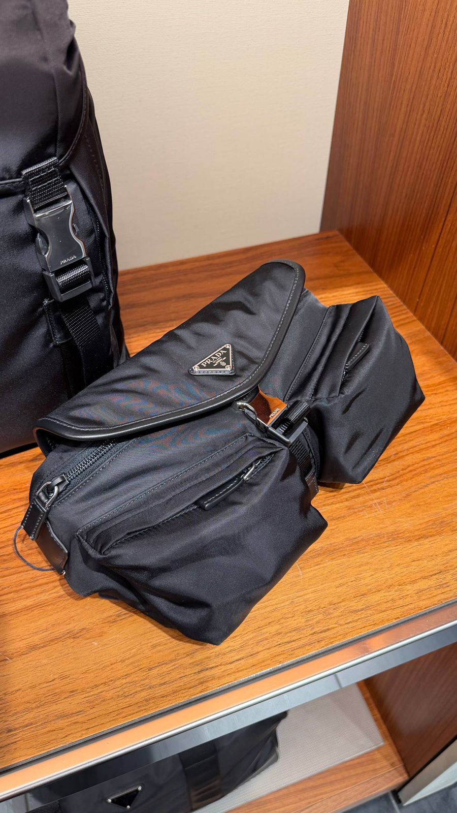 Prada Re-Nylon and Saffiano leather belt bag