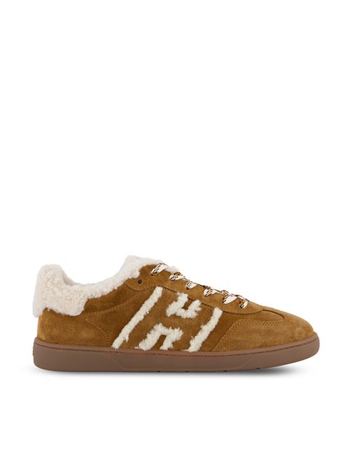 Sneakers Cool in Suede e Shearling Marrone