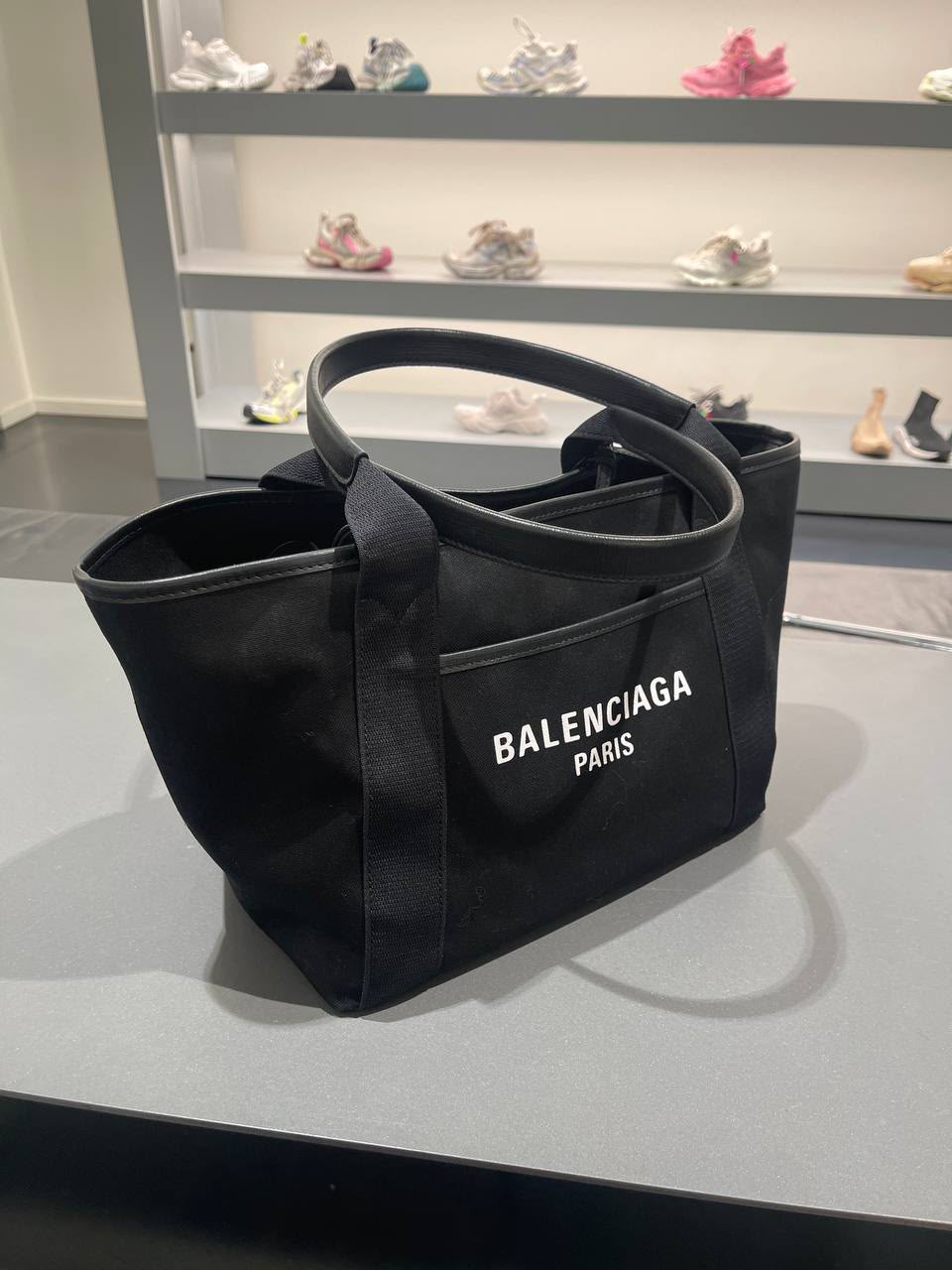 Navy Cabas Small Tote Bag