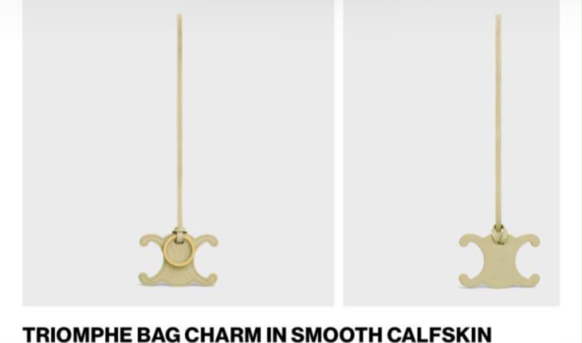 Triomphe Bag Charm in Smooth Calfskin