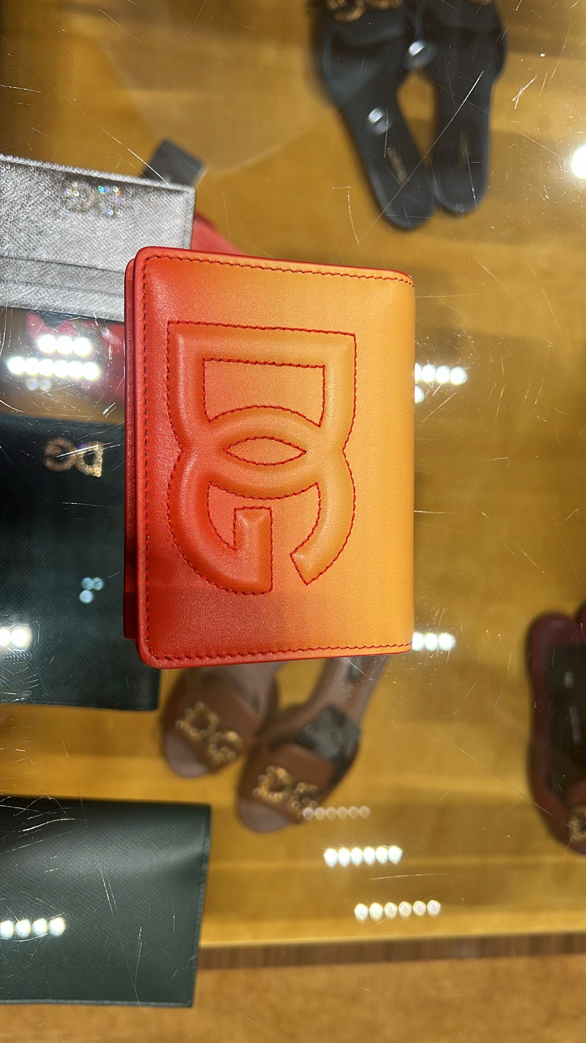 DG Logo Card Holder in Gradient Leather