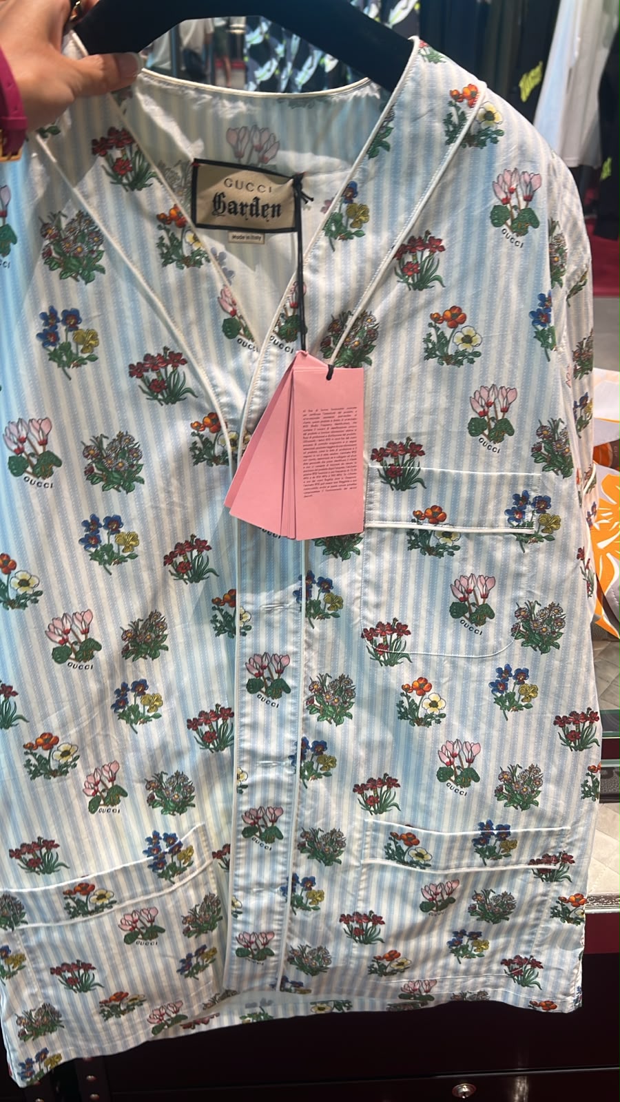 Garden Floral Stripe Pajama Shirt