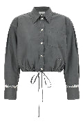 Cropped Shirt with Lace