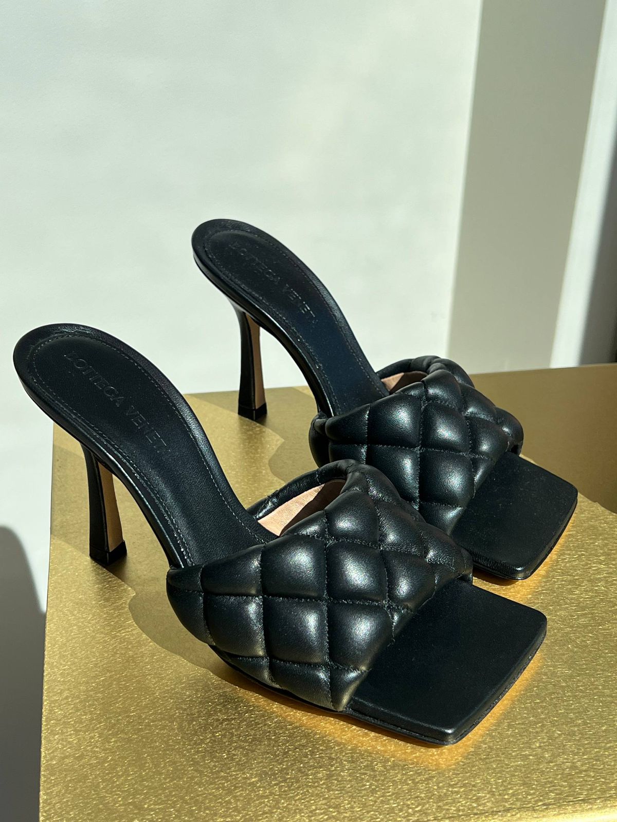 Lido Intrecciato Quilted Leather Mules