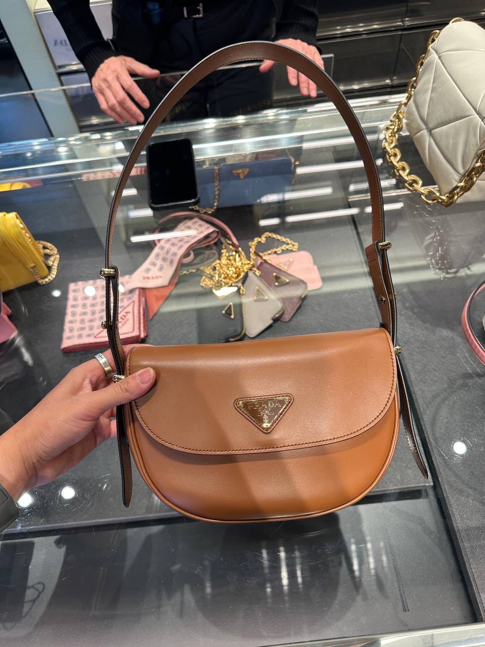 Moon Leather Shoulder Bag