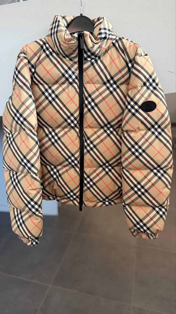 Check Print Puffer Jacket