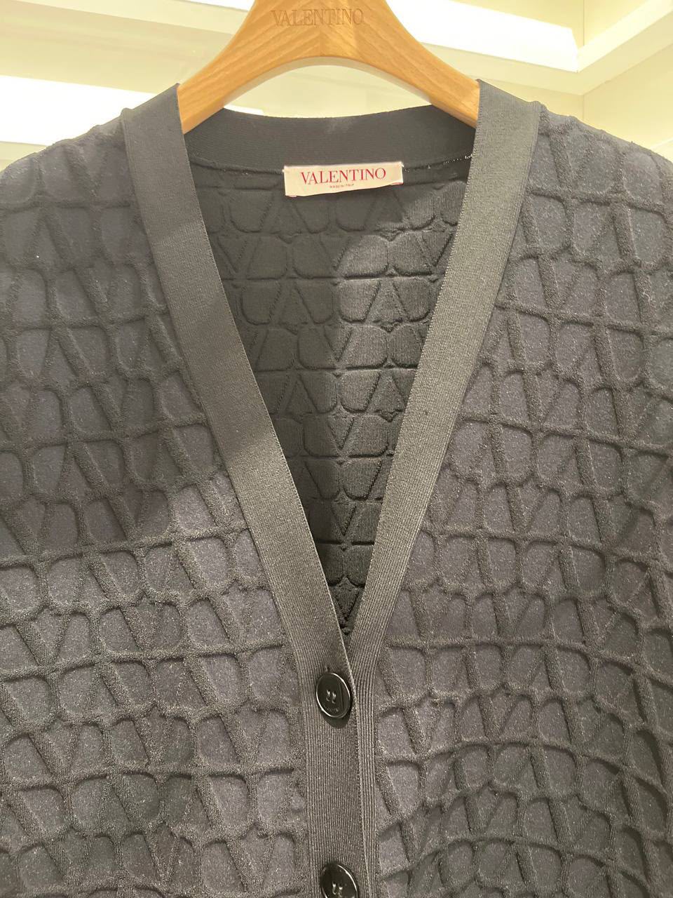 VLogo Signature Jacquard Cardigan