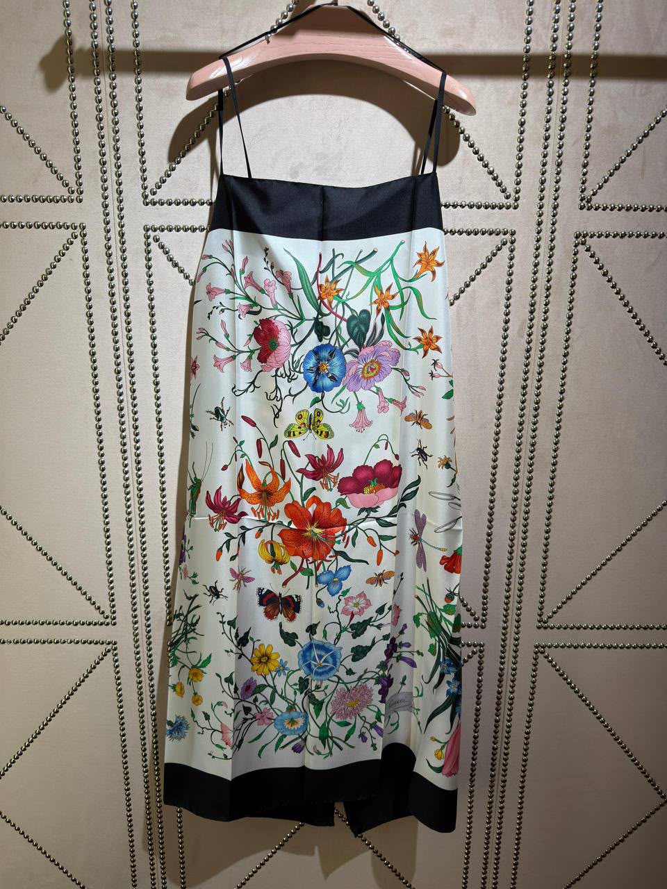 Flora Print Silk Slip Dress