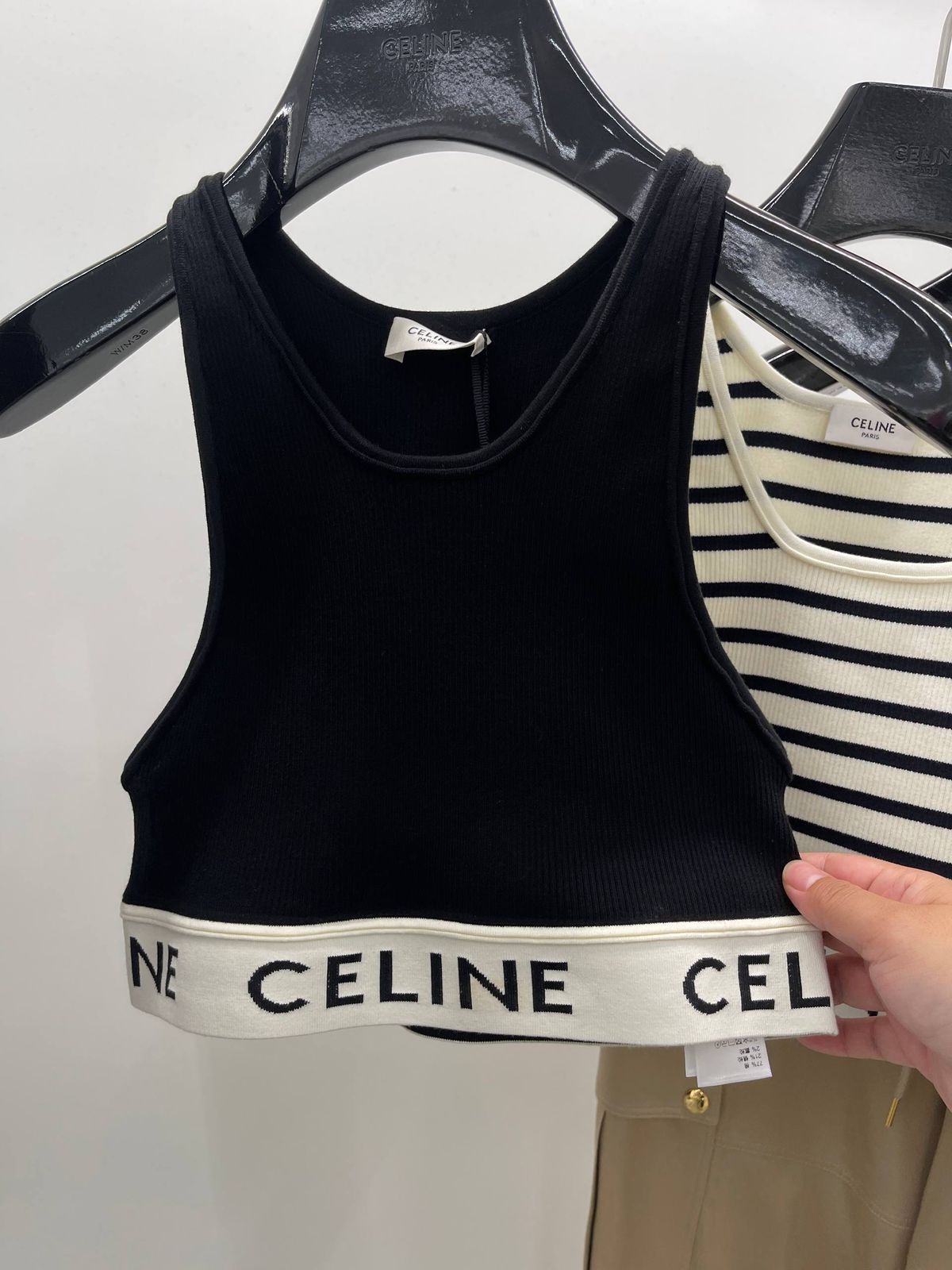 Celine Sports Bra in Ribbed Knit