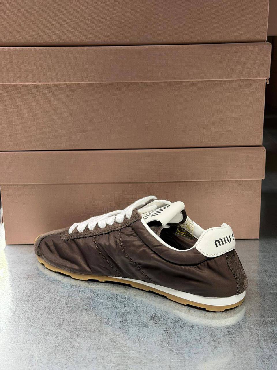 Nylon and Suede Sneakers