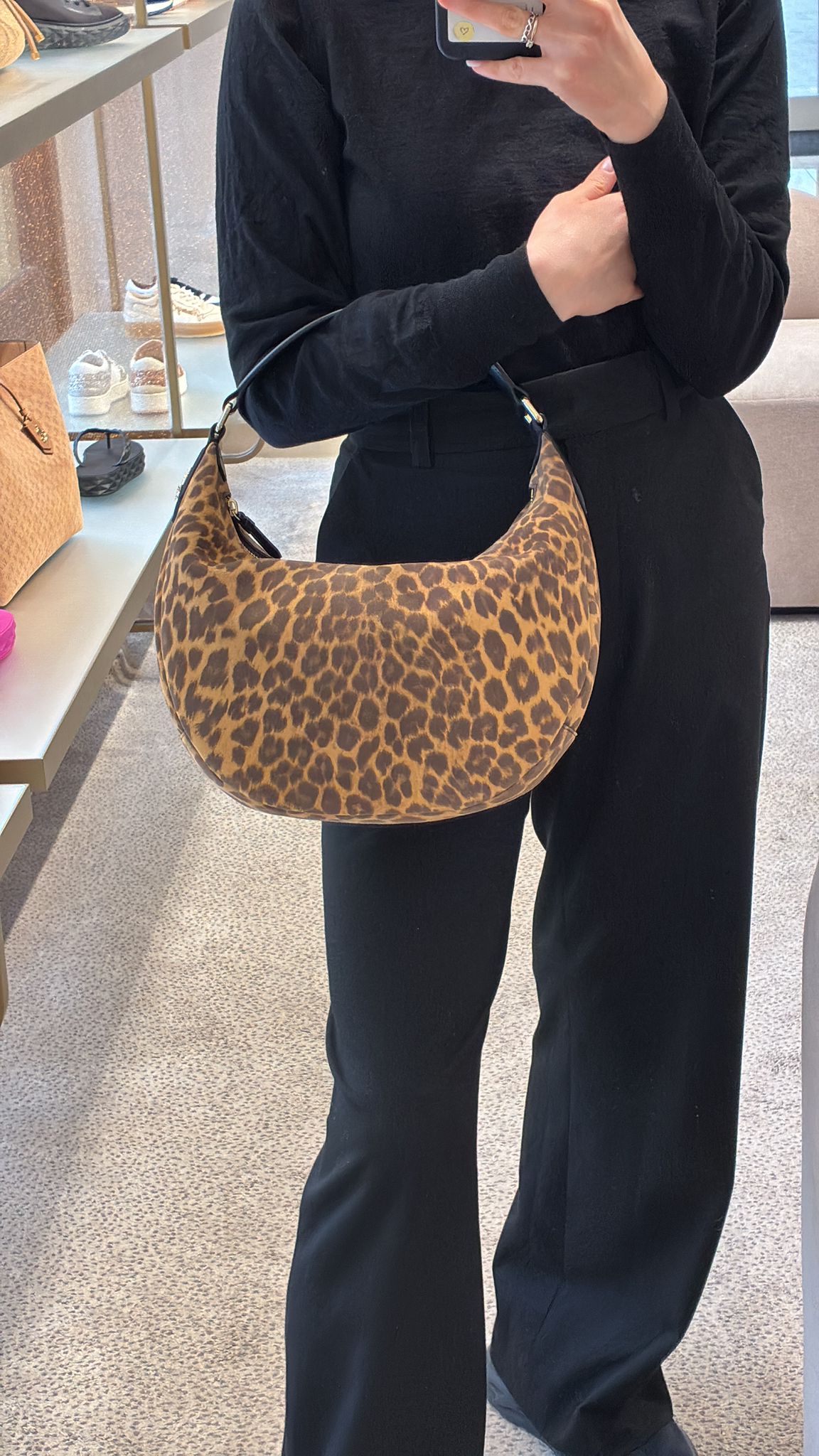 Ava Bag in Leopard Print Textile