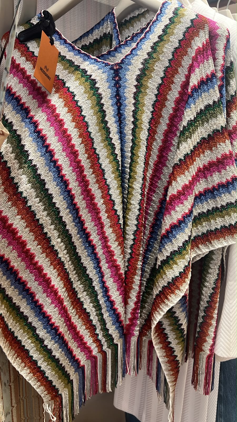 Zigzag Knit Poncho