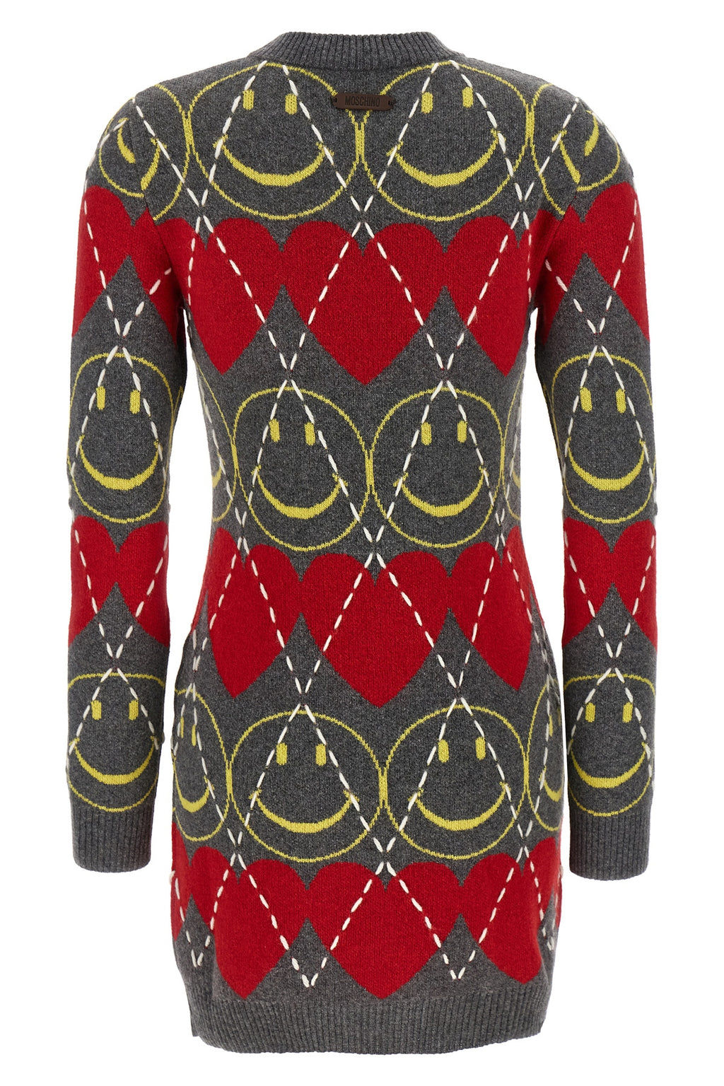 MOSCHINO 'Smiley®' wool dress For Women 36% wo, 32% pa, 27% vi, 5% ws