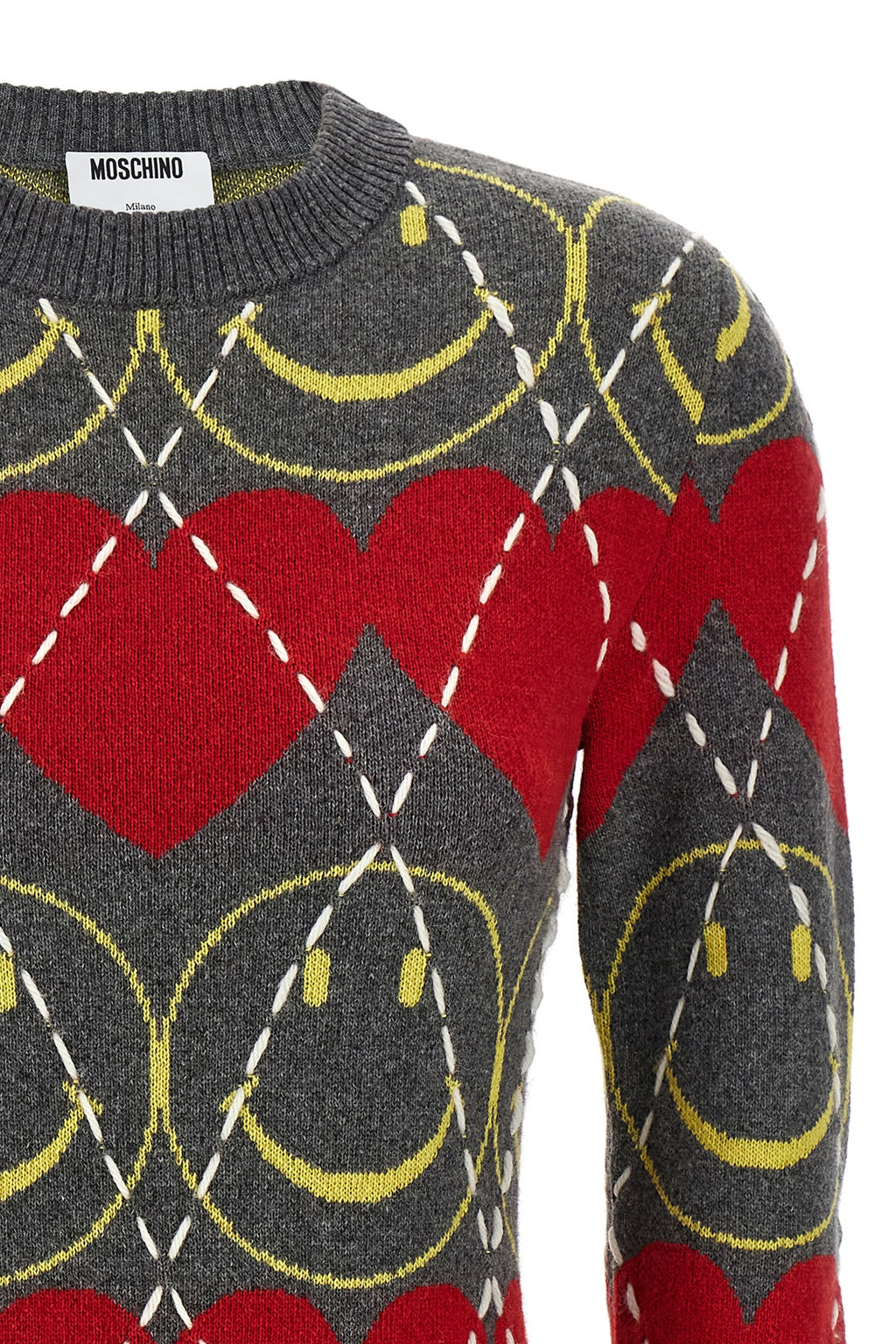 MOSCHINO 'Smiley®' wool dress For Women 36% wo, 32% pa, 27% vi, 5% ws