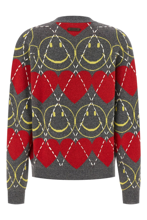 MOSCHINO 'Smiley®' cardigan For Women 36% wo, 32% pa, 27% vi, 5% ws
