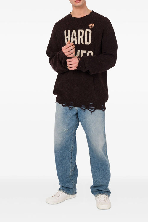 MOSCHINO 'Hard Times' sweater For Men 100% virgin wool