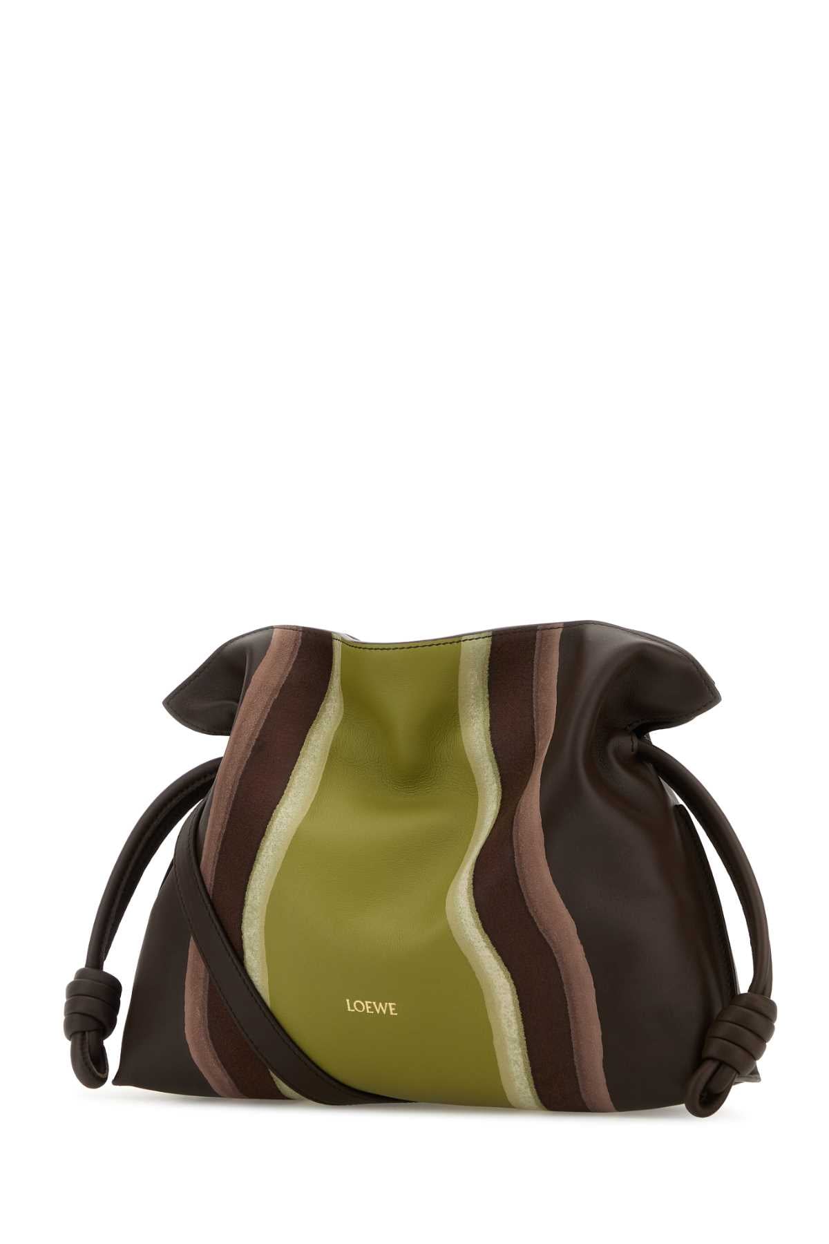 LOEWE FLAMENCO CLUTCH M LANDSCAPE For Women Exterior: 100% Calf Interior: 100% Suede Finishing: Golden metal