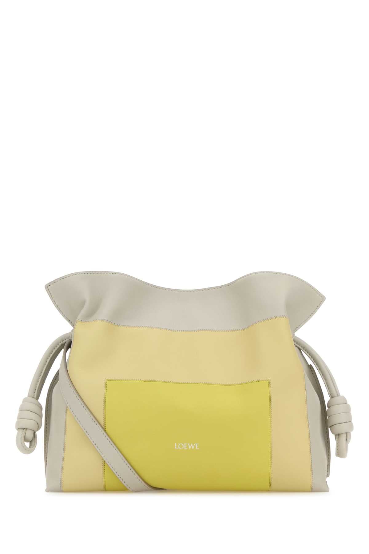 LOEWE FLAMENCO CLUTCH SQUARE For Women Exterior: 100% Calf Interior: 100% Suede Finishing: Golden metal