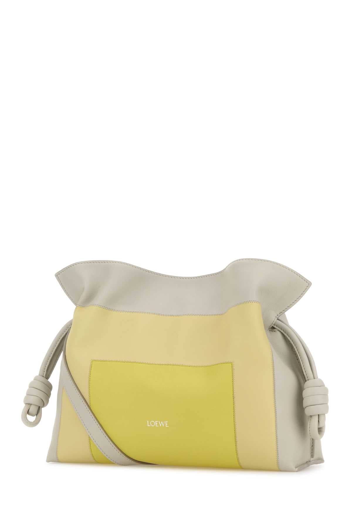 LOEWE FLAMENCO CLUTCH SQUARE For Women Exterior: 100% Calf Interior: 100% Suede Finishing: Golden metal