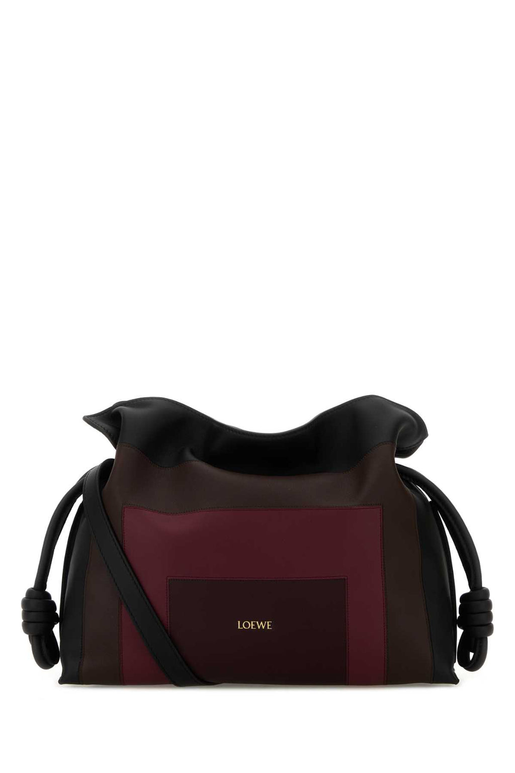 LOEWE FLAMENCO CLUTCH SQUARE For Women Exterior: 100% Calf Interior: 100% Suede Finishing: Golden metal