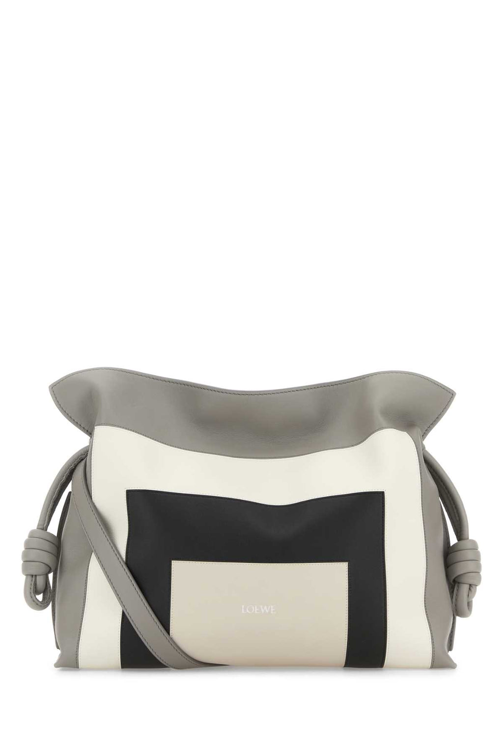 LOEWE FLAMENCO CLUTCH SQUARE For Women Exterior: 100% Calf Interior: 100% Suede Finishing: Golden metal