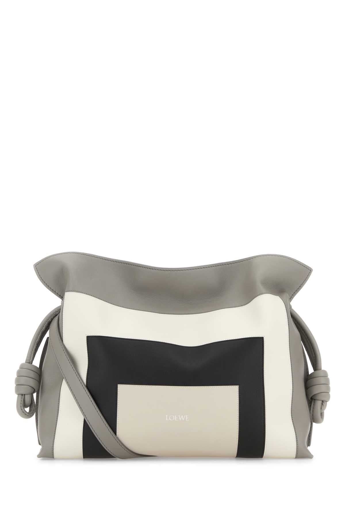 LOEWE FLAMENCO CLUTCH SQUARE For Women Exterior: 100% Calf Interior: 100% Suede Finishing: Golden metal