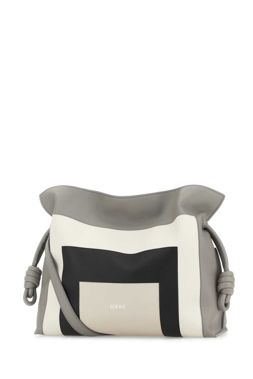 LOEWE FLAMENCO CLUTCH SQUARE For Women Exterior: 100% Calf Interior: 100% Suede Finishing: Golden metal