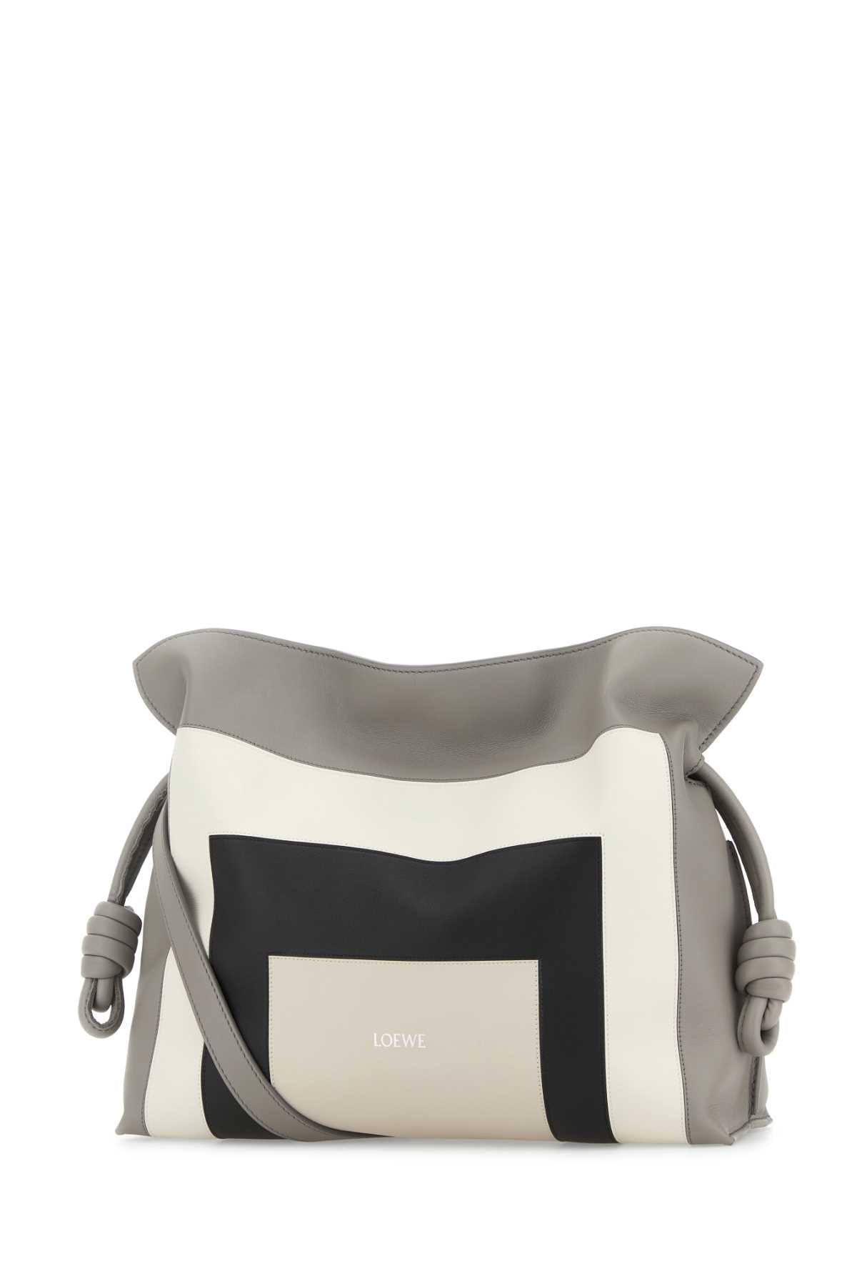 LOEWE FLAMENCO CLUTCH SQUARE For Women Exterior: 100% Calf Interior: 100% Suede Finishing: Golden metal