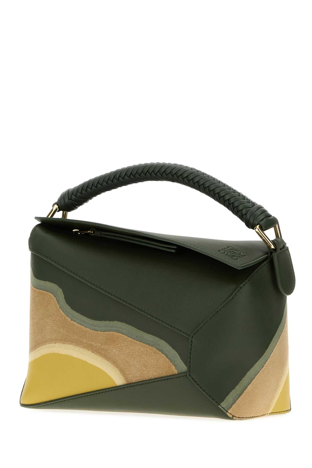 LOEWE PUZZLE EDGE S LANDSCAPE For Women Exterior: 100% Ovine leather Lining: 100% Fabric Finishing: Golden metal