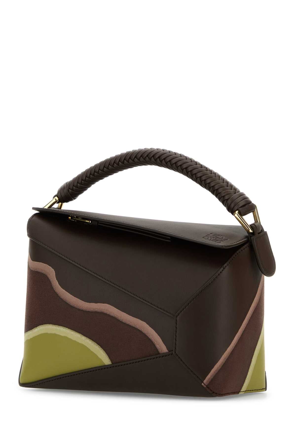 LOEWE PUZZLE EDGE S LANDSCAPE For Women Exterior: 100% Ovine leather Lining: 100% Fabric Finishing: Golden metal
