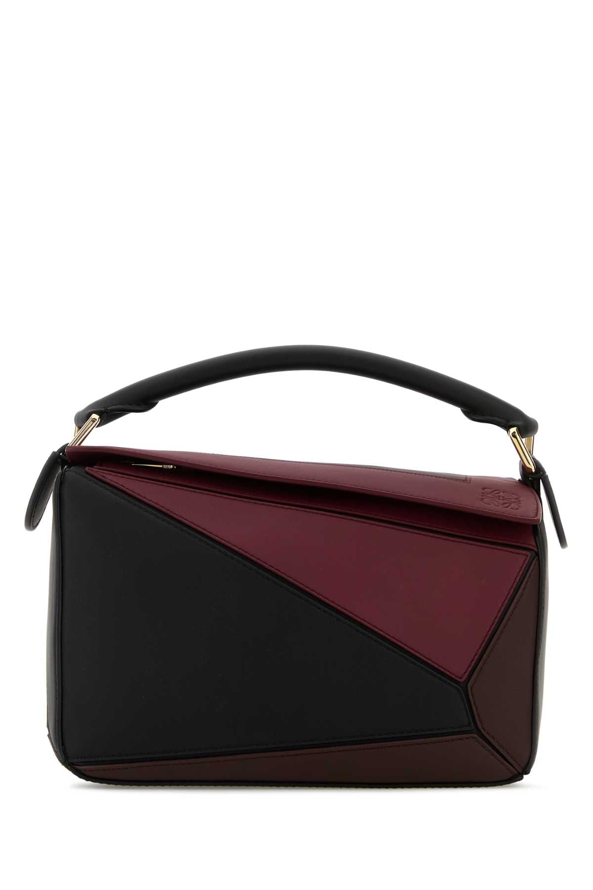 LOEWE PUZZLE S SQUARE For Women Exterior: 100% Suede Lining: 100% Suede Finishing: Golden metal