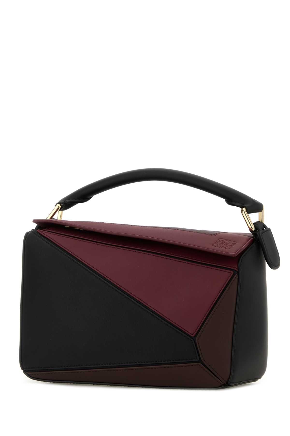 LOEWE PUZZLE S SQUARE For Women Exterior: 100% Suede Lining: 100% Suede Finishing: Golden metal