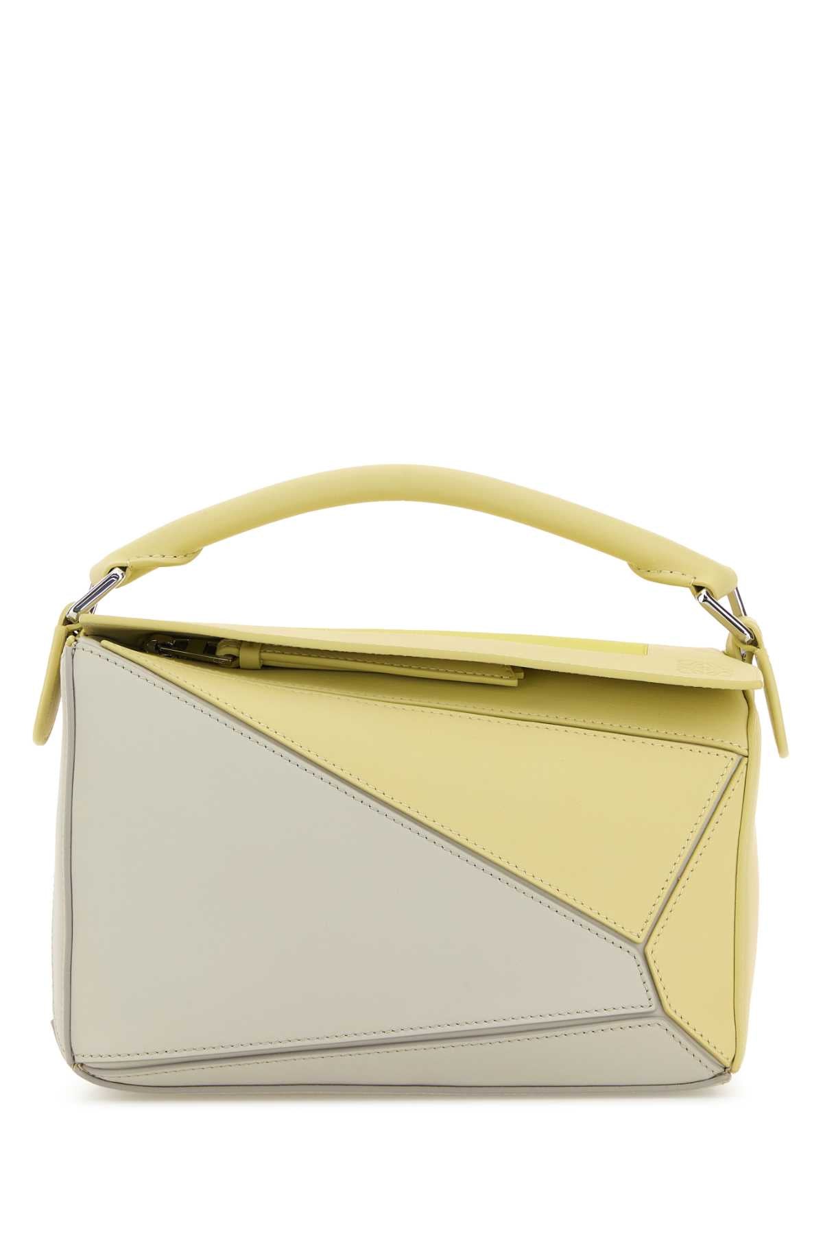 LOEWE PUZZLE S SQUARE For Women Exterior: 100% Suede Lining: 100% Suede Finishing: Golden metal