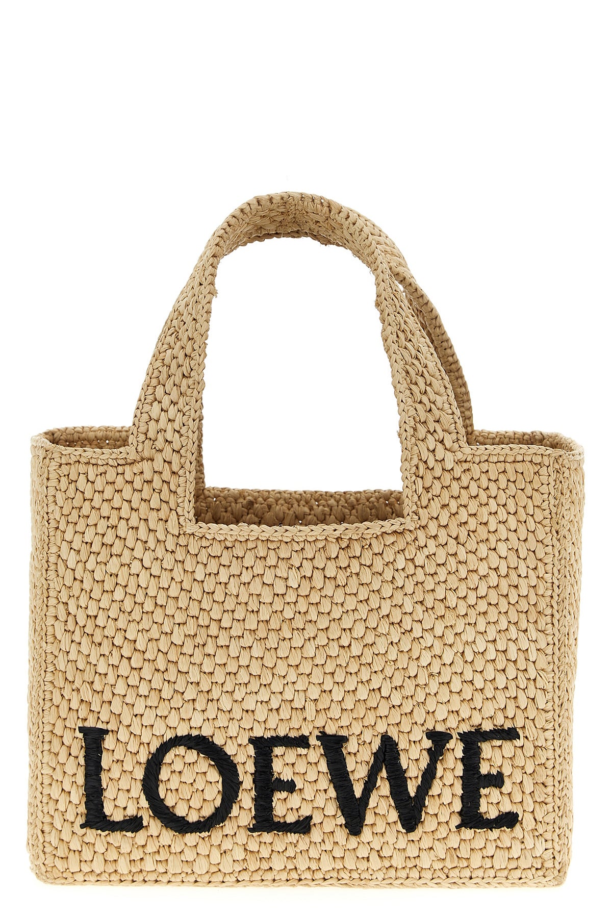 LOEWE Shopping 'Medium Loewe Font' capsule Paula's Ibiza For Women 100% RAFFIA