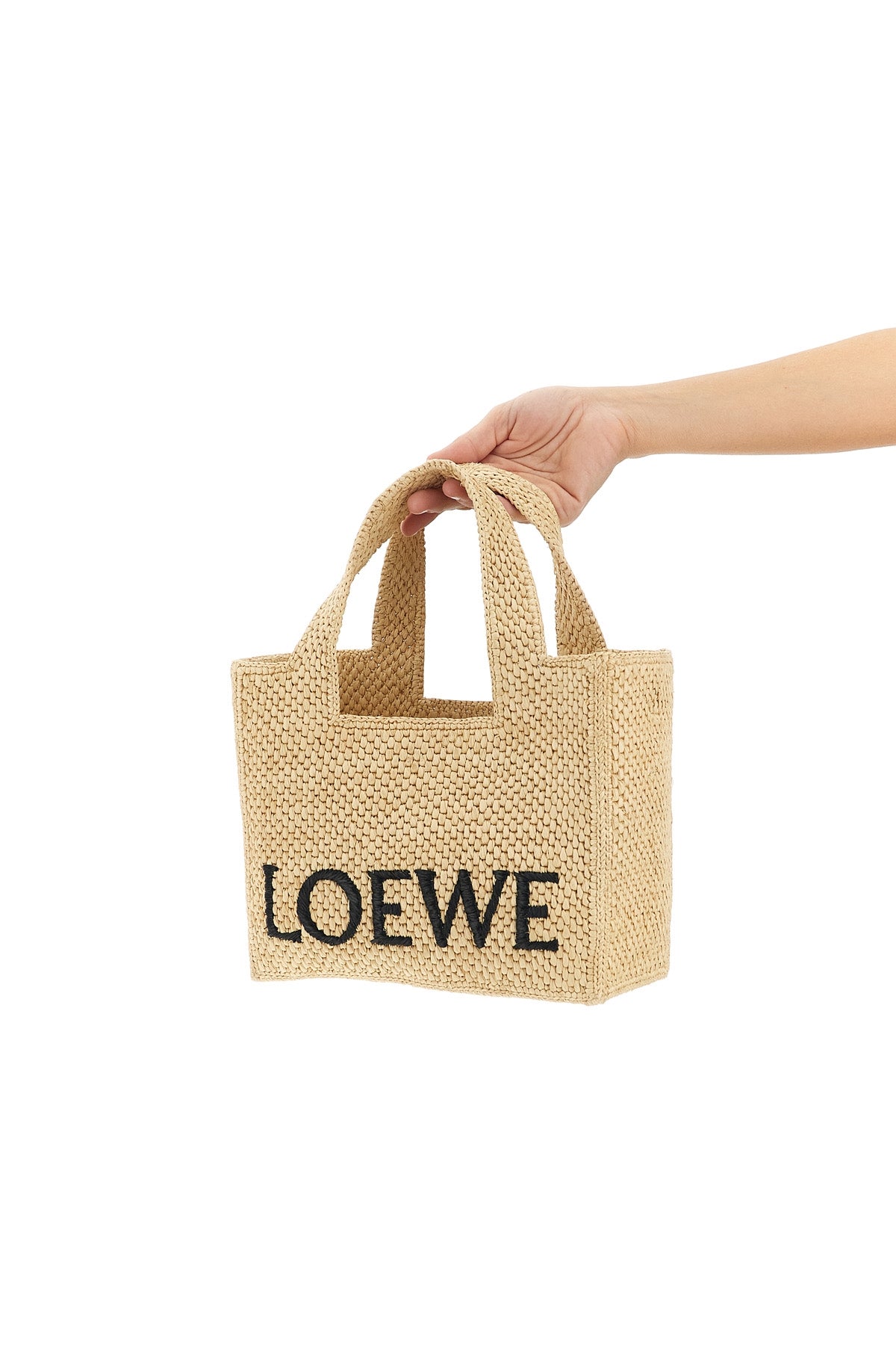 LOEWE Shopping 'Medium Loewe Font' capsule Paula's Ibiza For Women 100% RAFFIA