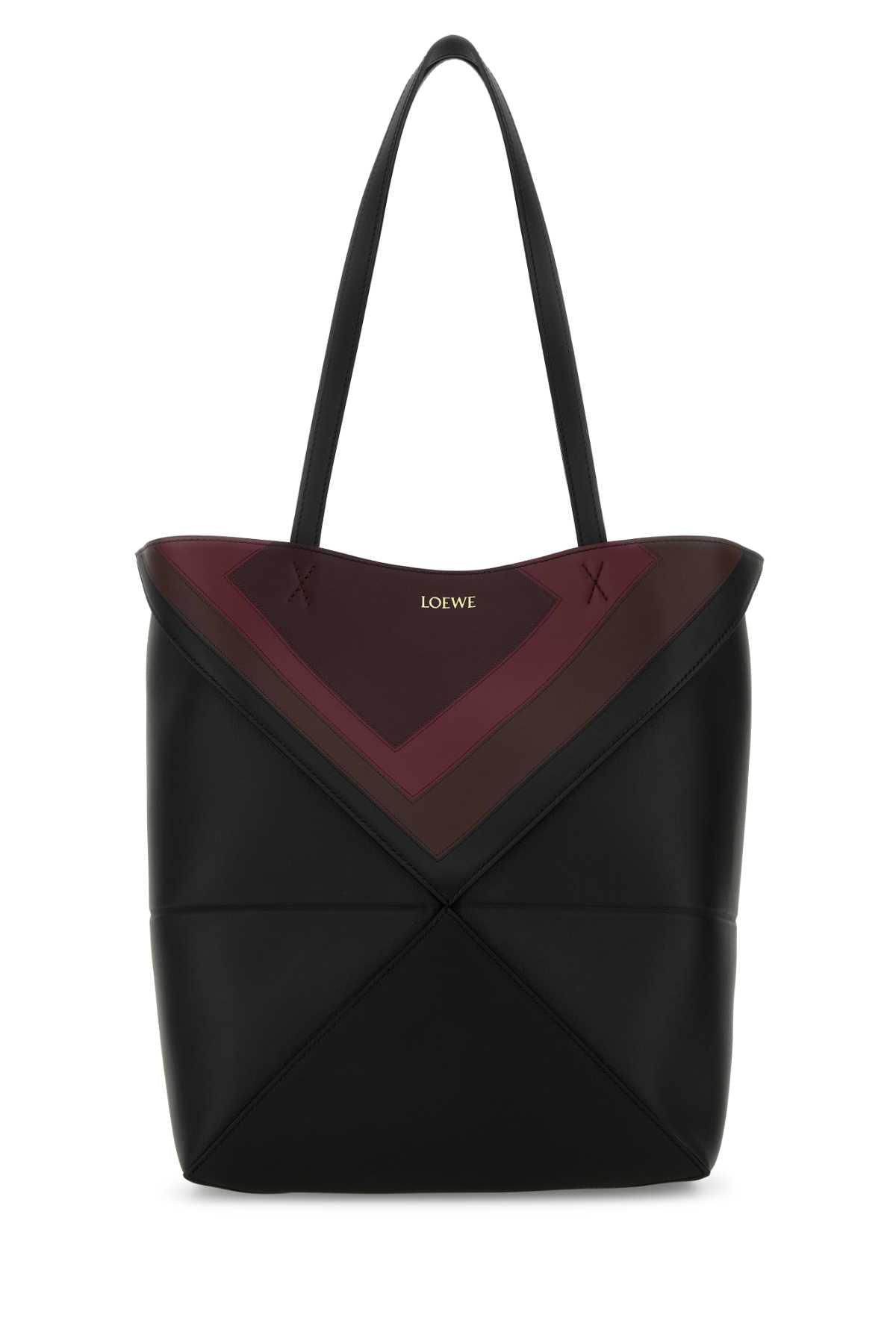 LOEWE PUZZLE FOLD TOTE M SQUARE For Women Exterior: 100% Calf Lining: 100% Suede