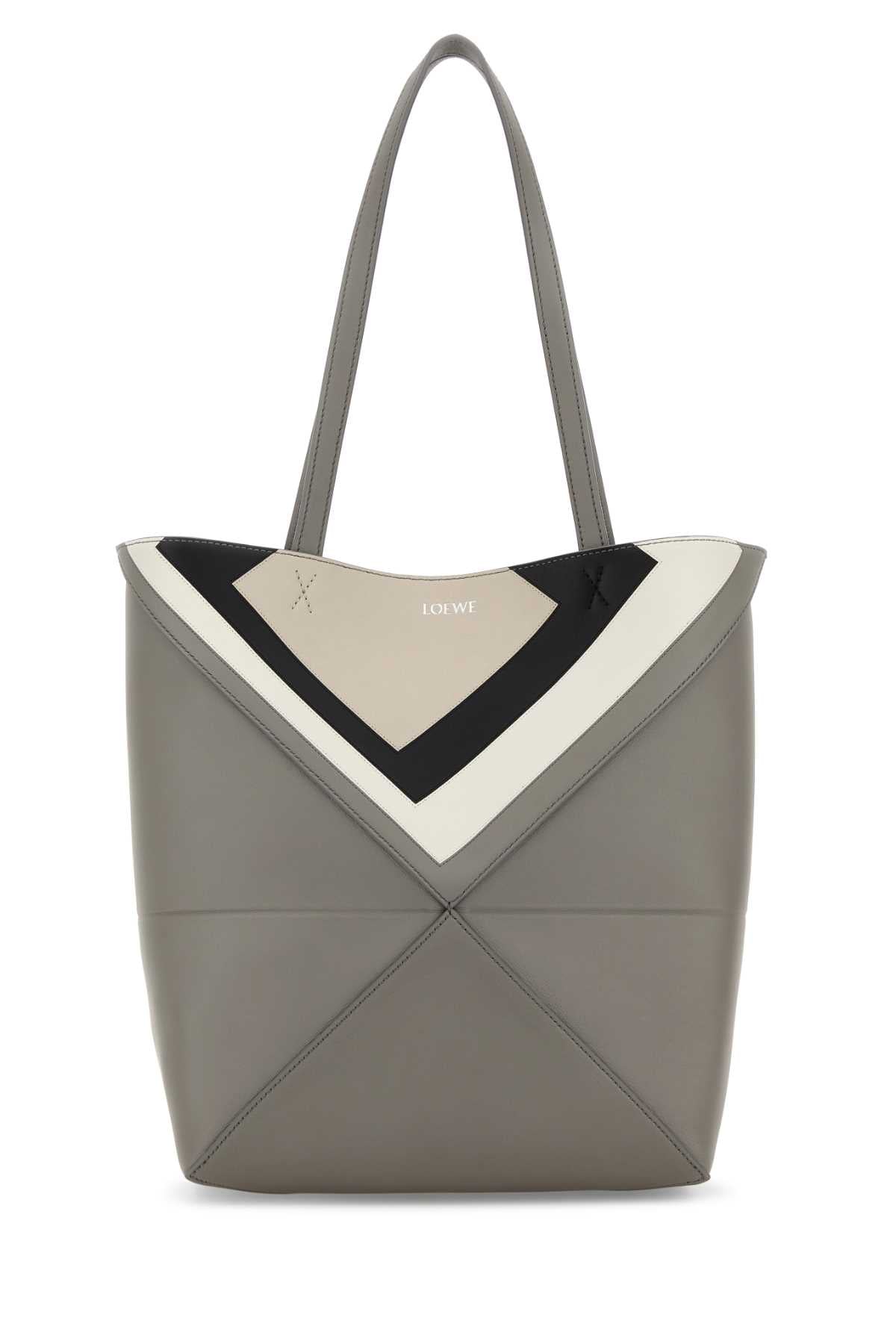 LOEWE PUZZLE FOLD TOTE M SQUARE For Women Exterior: 100% Calf Lining: 100% Suede