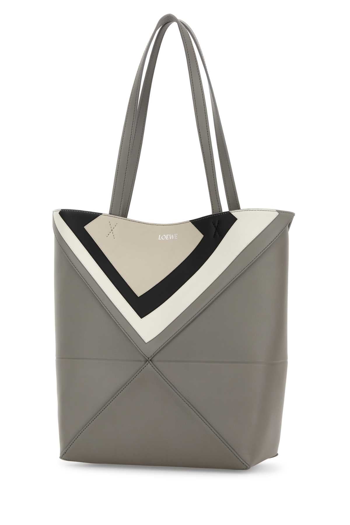 LOEWE PUZZLE FOLD TOTE M SQUARE For Women Exterior: 100% Calf Lining: 100% Suede