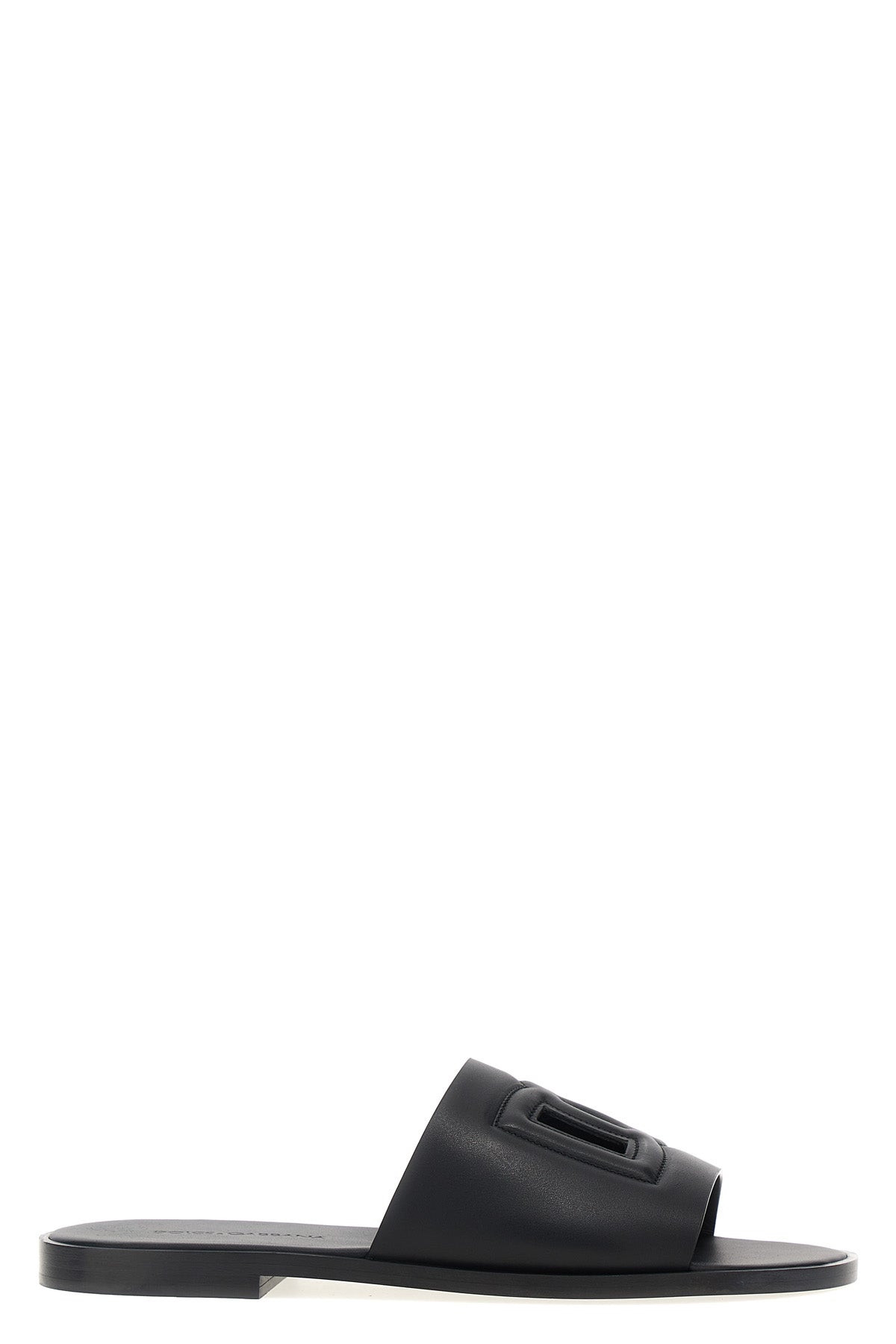 DOLCE & GABBANA Logo slides For Men 100% leather