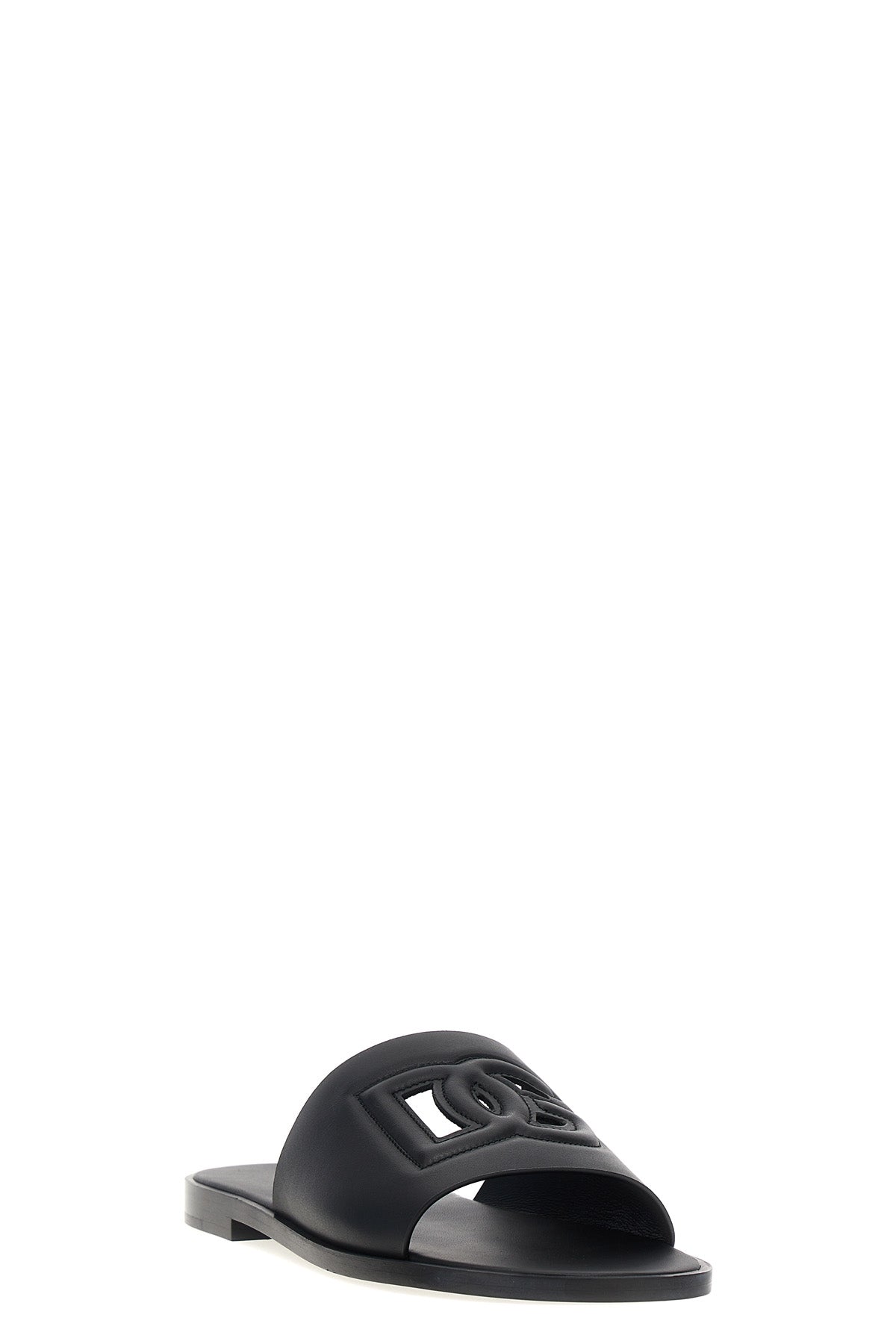 DOLCE & GABBANA Logo slides For Men 100% leather
