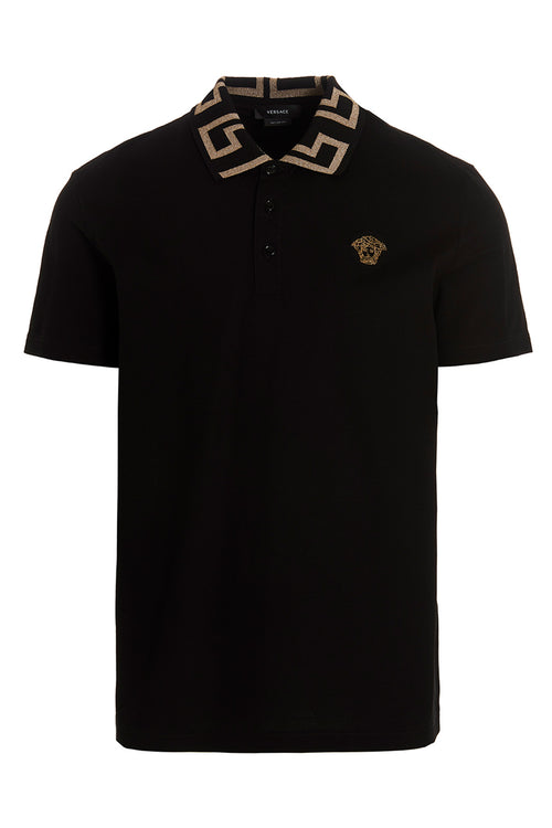 VERSACE 'Greca' polo shirt For Men 100% cotton