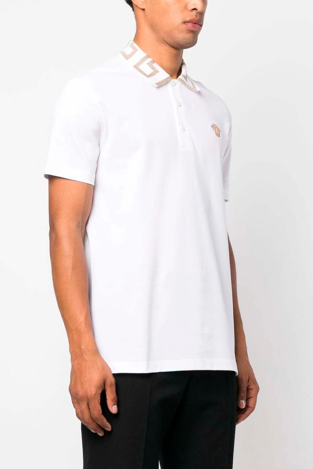 VERSACE 'Greca' polo shirt For Men 100% cotton