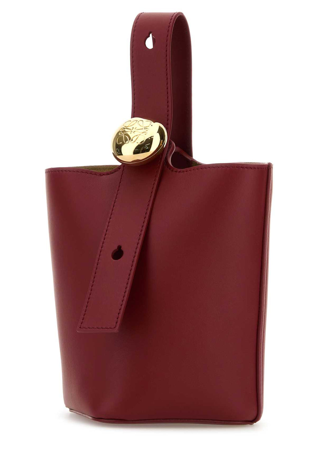 LOEWE PEBBLE BUCKET MINI For Women Exterior: 100% Calf Lining: 100% Suede Finishing: Gold metal