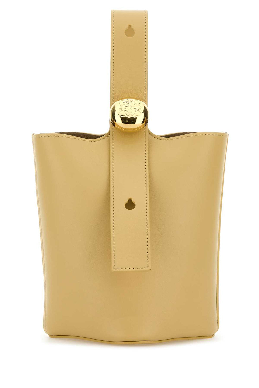 LOEWE PEBBLE BUCKET MINI For Women Exterior: 100% Calf Lining: 100% Suede Finishing: Gold metal