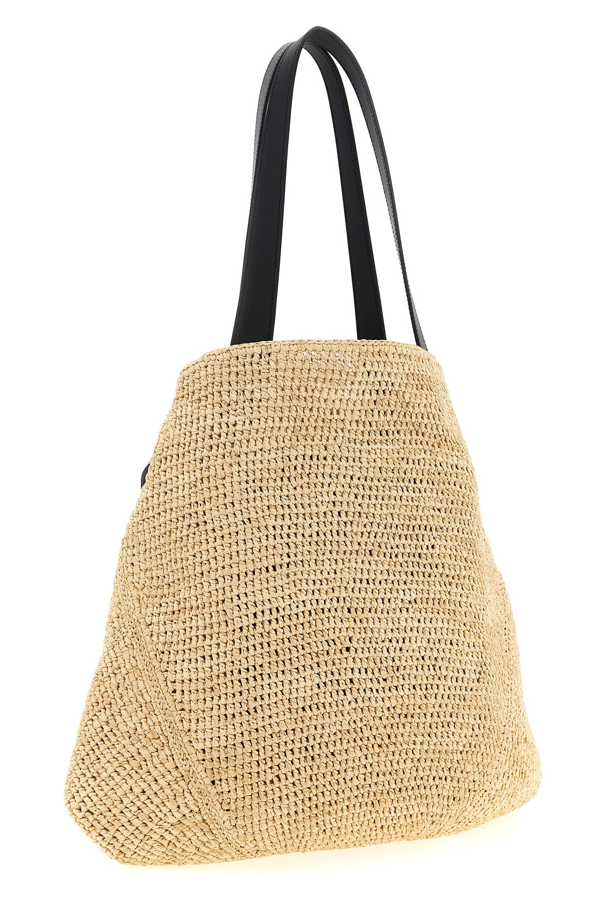 LOEWE Medium 'Punch Hole' shopping bag For Women 75% raffia 25% calf leather